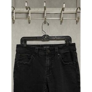 Buckle Black Jeans Men 31x32 Black No. 3 Fit Boot Leg Distressed Stretch Denim